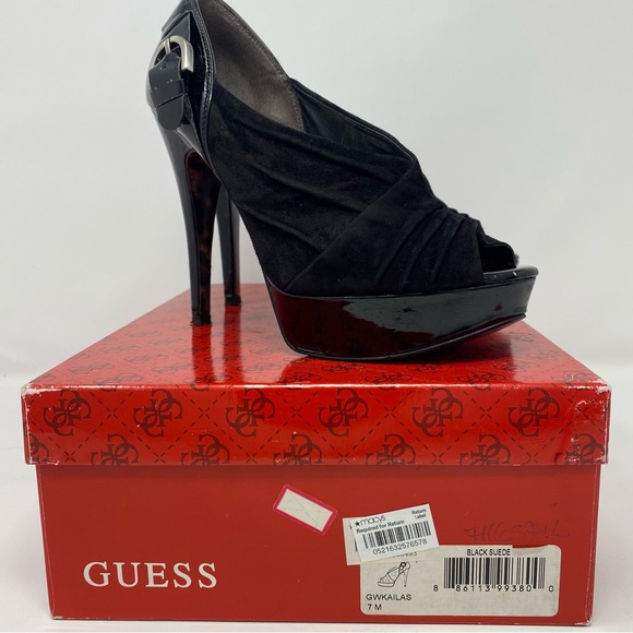 Guess Kailas suede peep toe heels - Picture 9 of 11